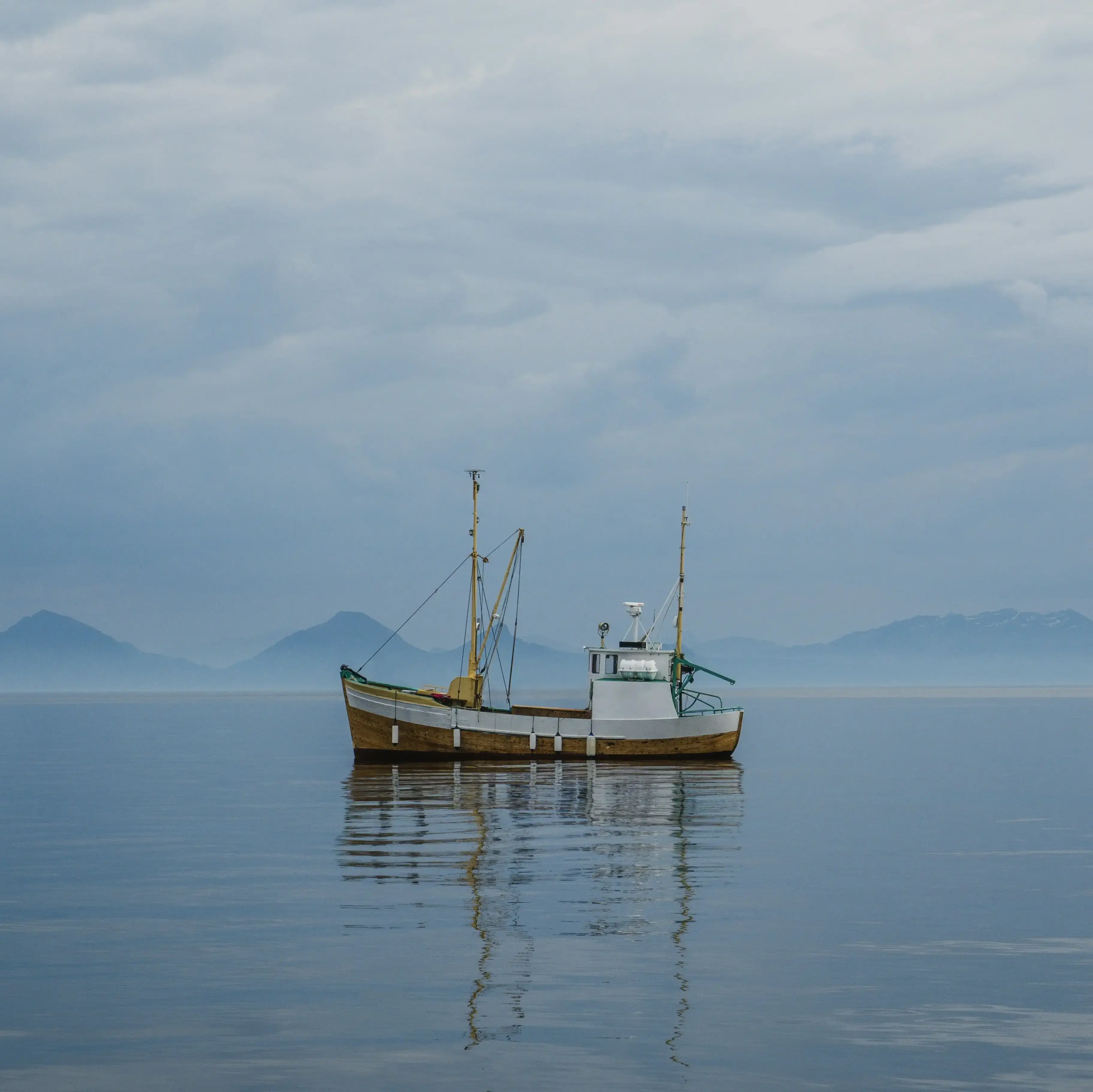 A fisherman boat in Skjervøy - Tromsø Region, fishing area and whale watching spotting area